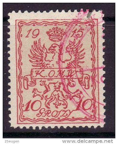 POLAND MUNICIPAL POST WARSAW 1915  MICHEL NO: 2 C  USED - Oblitérés