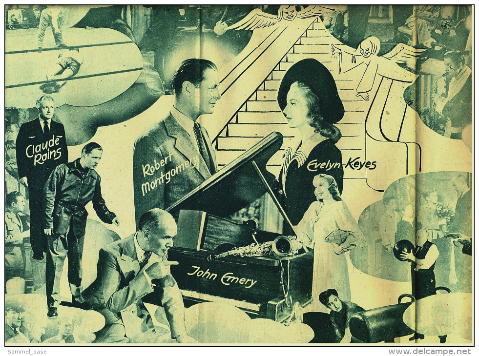 "Filmpost" "Urlaub Vom Himmel" Mit Robert Montgomery , Evelyn Keyes   -  Filmprogramm Nr. 24 Von Ca. 1948 - Sonstige & Ohne Zuordnung