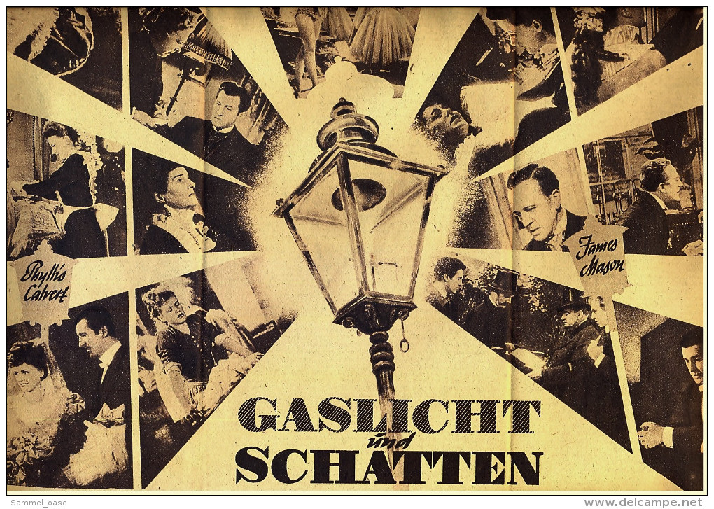 "Filmpost" "Gaslicht Und Schatten" Mit Phyllis Calvert , James Mason  -  Filmprogramm Nr. 27 Von Ca. 1947 - Andere & Zonder Classificatie