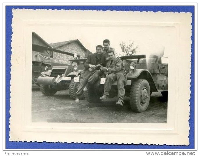 Photo - Véhicule Half Track En Algérie ( Gendarme ??) - AFN - Militaria - Vehículos