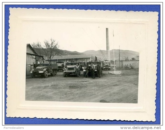 Photo - Véhicule Half Track Et GMC En Algérie (gendarme ??) - AFN - Militaria - Vehicles