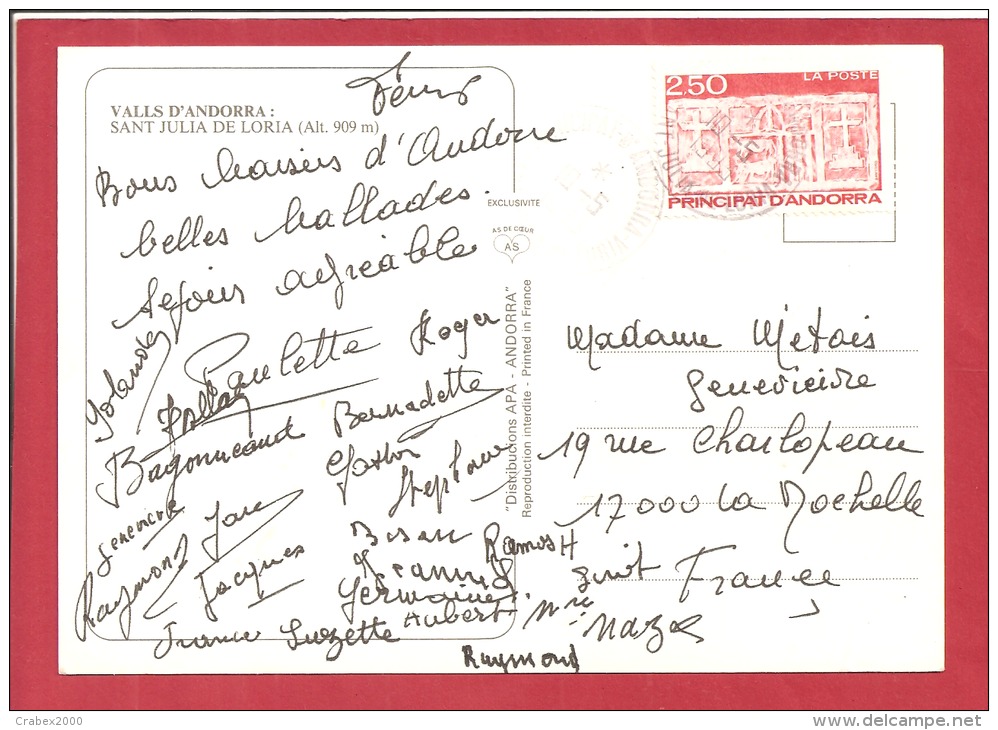 Y&T N°437  JOLIA DE LORIA   Vers   FRANCE  Le    1993  2 SCANS - Cartas & Documentos