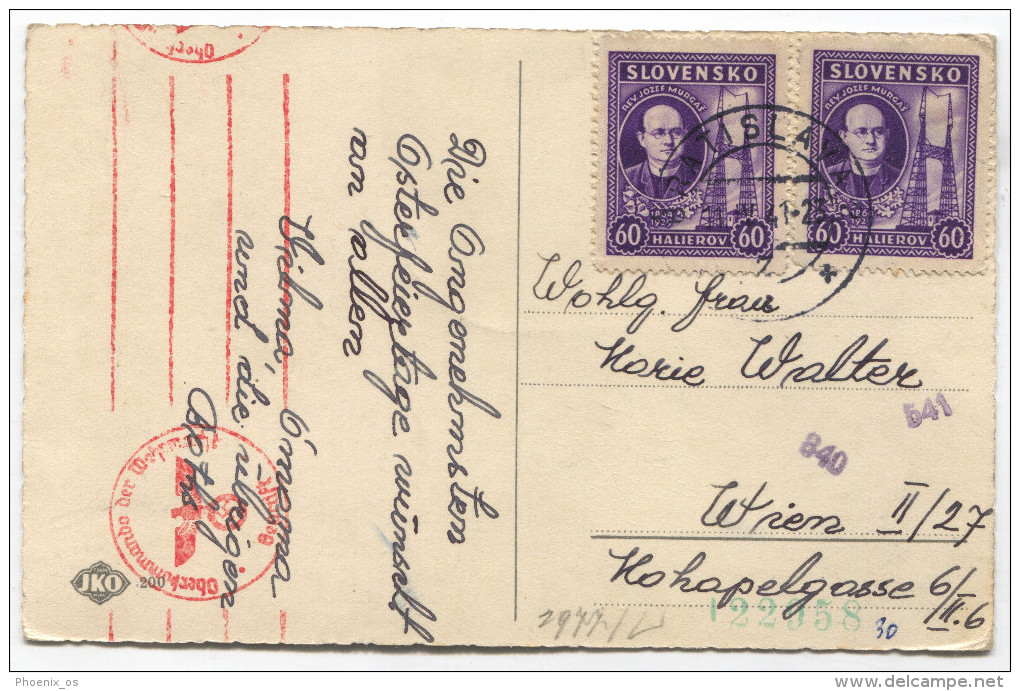 Slovakia, BRATISLAVA,1941. WW2, Germany Censorship, Easter - Cartas & Documentos