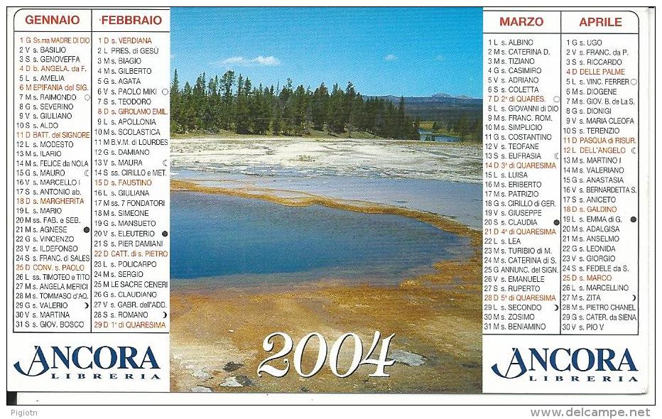 CAL654 - CALENDARIETTO 2004 - LIBRERIA ANCORA - TRENTO - Formato Piccolo : 1991-00