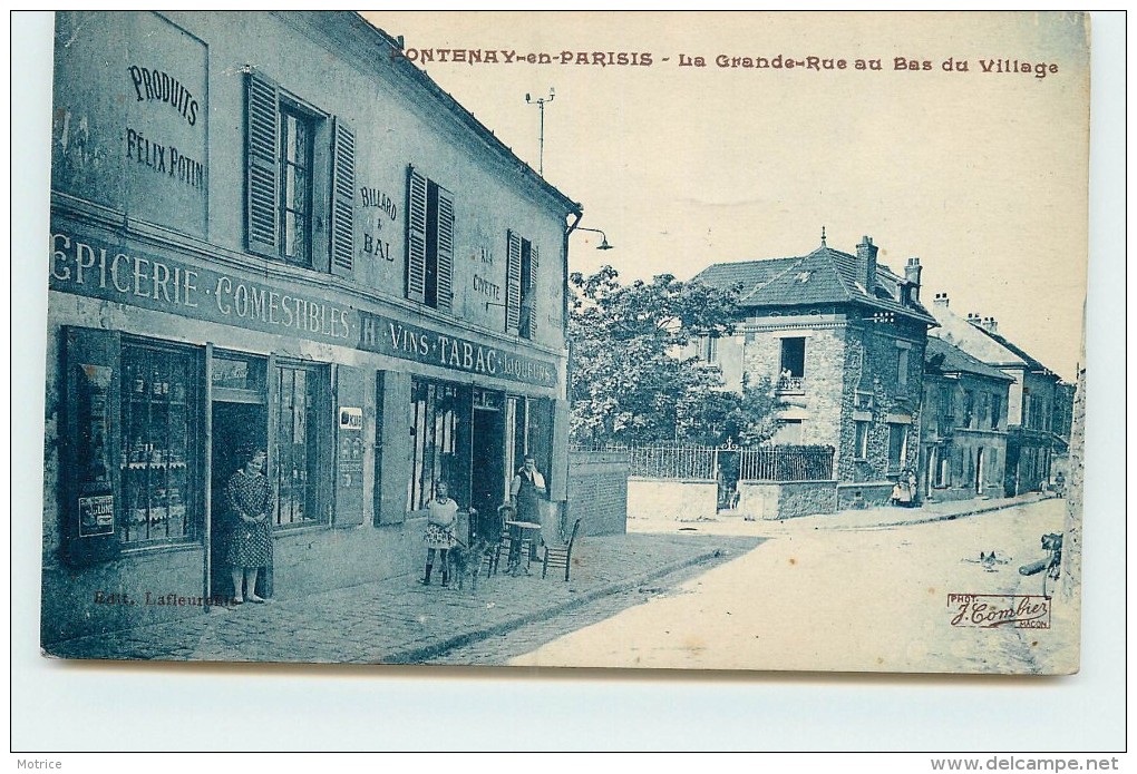 FONTENAY EN PARISIS  - La Grande Rue Au Bas Du Village, L'épicerie. - Autres & Non Classés