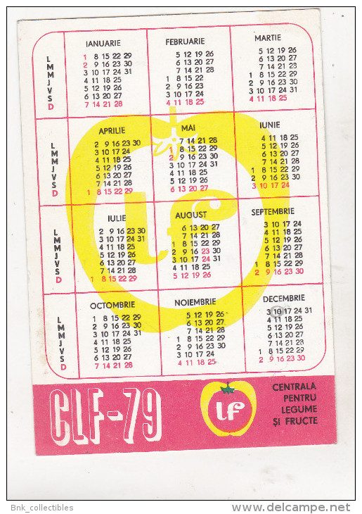 Romanian Small Calendar - 1979 CLF - Calendrier , Roumanie - Petit Format : 1971-80