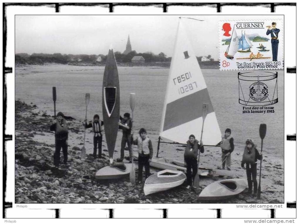 1983 CM Carte Maximum De GUERNSEY " SORTIE AU LAC ". Voir Le Scan + Prix Dégressif. - Other & Unclassified