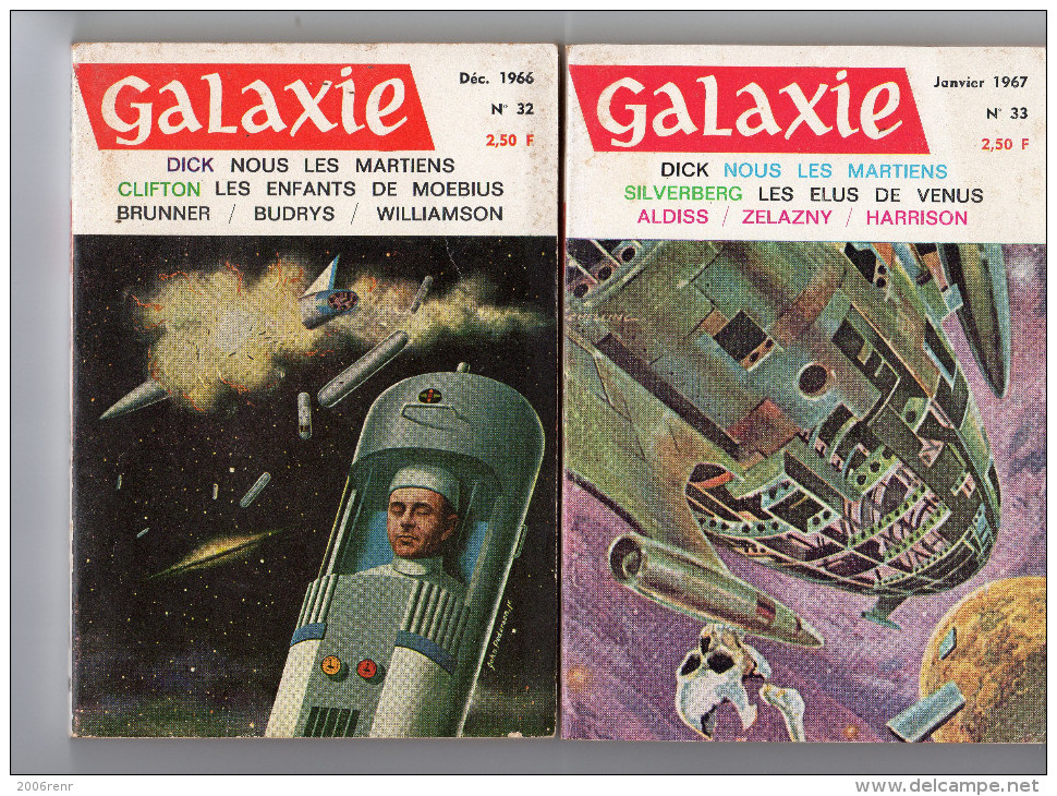 GALAXIE ANTICIPATION  N° 32 33 Et 34 Décembre 1966 à Février 1967. (2ème Série) OPTA. Voir Sommaire. - Sonstige & Ohne Zuordnung