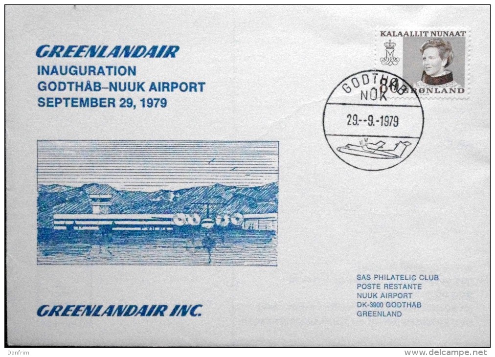 Greenlandair F Inauguration Godthåb - Nuuk Airport 29-9-1979 ( Lot 4328 ) - Briefe U. Dokumente