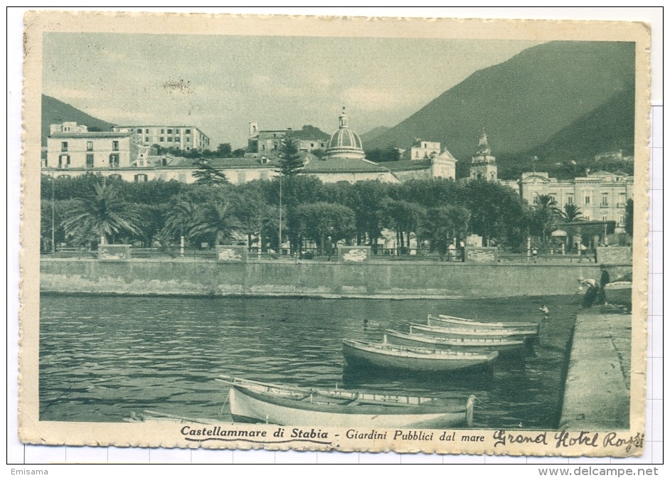 Castellammare Di Stabia - Giardini Pubblici Dal Mare 1938 Ritornata Per Indirizzo Insufficiente - Castellammare Di Stabia