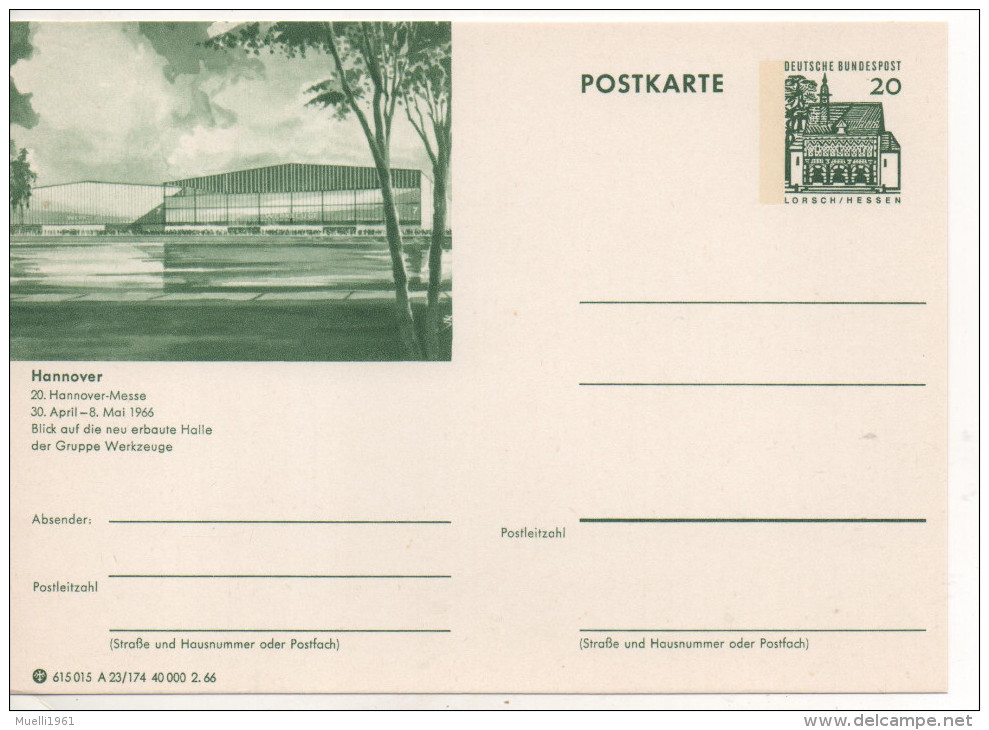 Nr. 933,  Ganzsache Deutsche Bundespost,  Hannover - Geïllustreerde Postkaarten - Ongebruikt