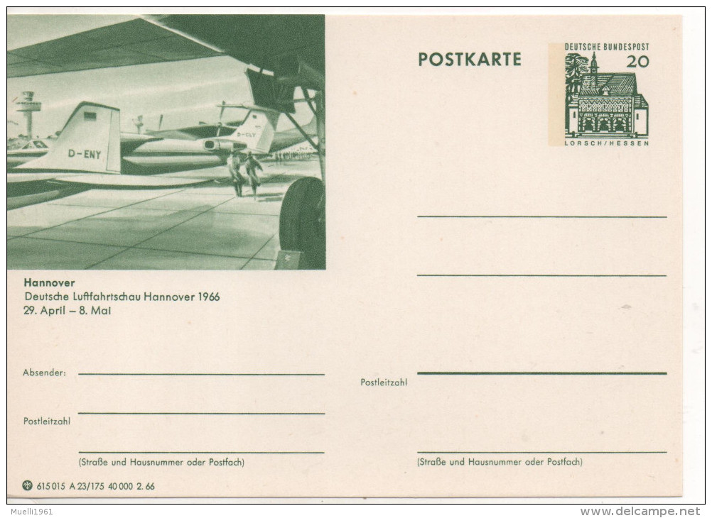 Nr. 932,  Ganzsache Deutsche Bundespost,  Hannover - Geïllustreerde Postkaarten - Ongebruikt
