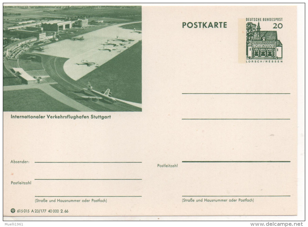Nr. 1699,  Ganzsache Deutsche Bundespost,  Stuttgart - Cartes Postales Illustrées - Neuves
