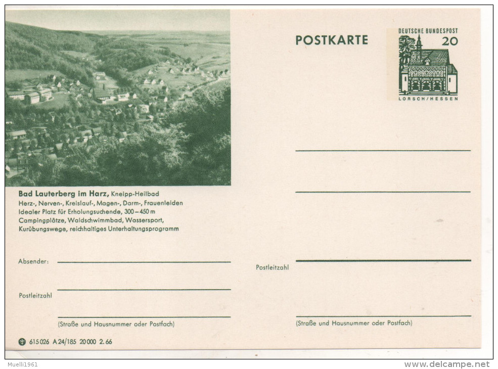 Nr. 2312,  Ganzsache Deutsche Bundespost,  Bad Lauterberg - Geïllustreerde Postkaarten - Ongebruikt