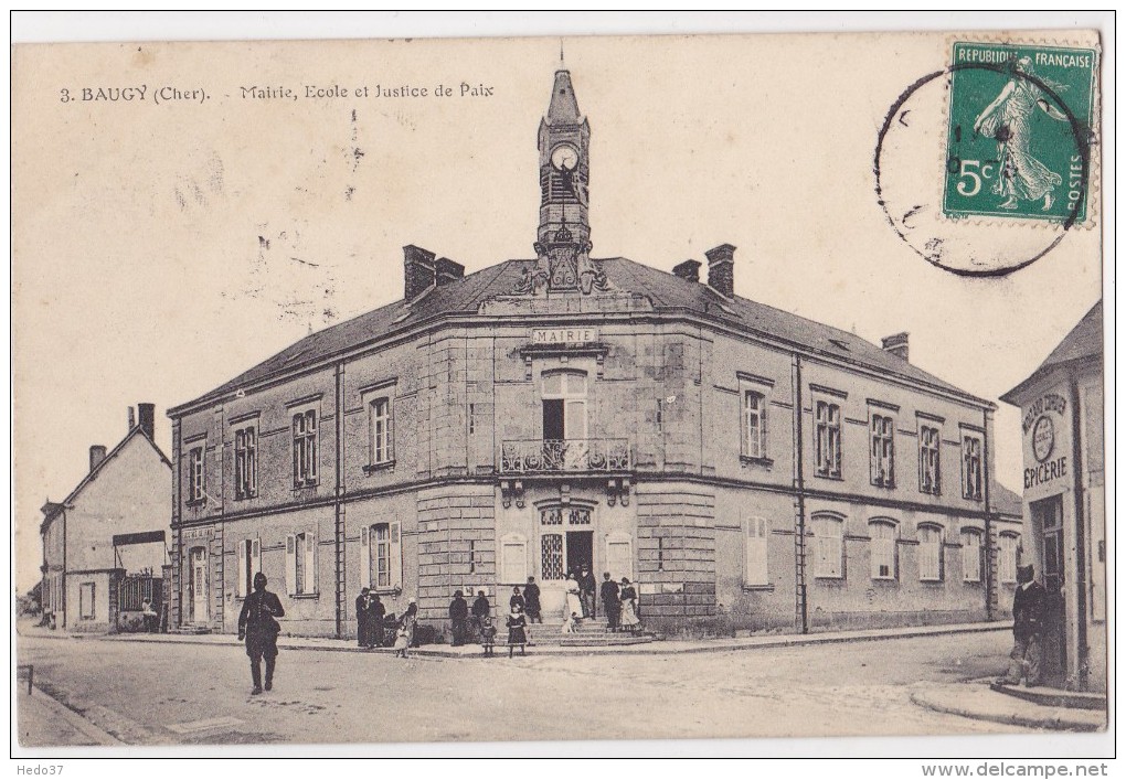 Mairie, école Et Justice De Paix - Baugy