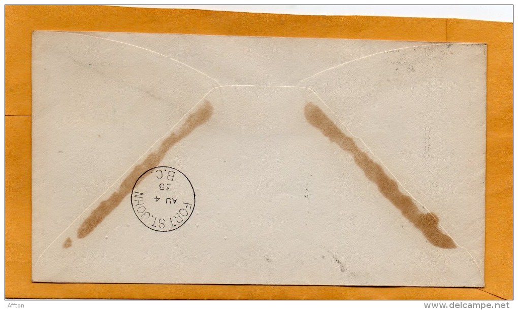 Vancouver Fort St John 1938 Air Mail Cover - Erst- U. Sonderflugbriefe