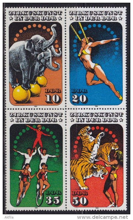 2922. Germany - DDR, 1985, Circus Art In DDR, MNH (**) - Neufs