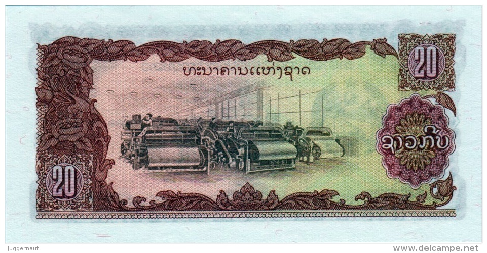 LAOS 20 KIP REPLACEMENT BANKNOTE 1979 PICK NO.28 UNCIRCULATED UNC - Laos