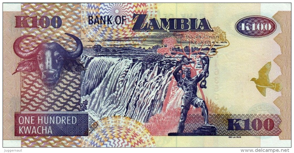 ZAMBIA 100 KWACHA BANKNOTE 2009 AD PICK NO.38 UNCIRCULATED UNC - Zambia