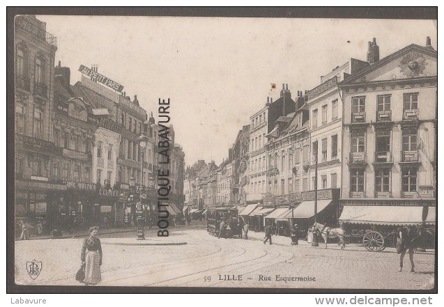 59----LILLE --Rue Esquermoise---animation - Lille