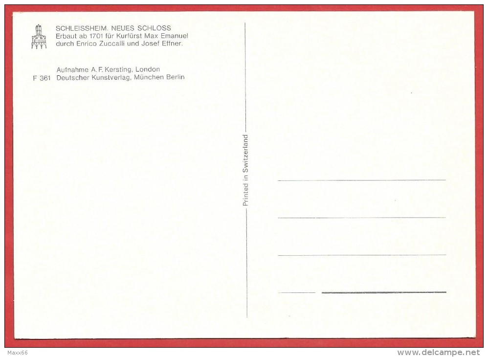 CARTOLINA NV GERMANIA - Oberschleißheim - Castello Di SCHLEISSHEIM -  10 X 15 - Oberschleissheim