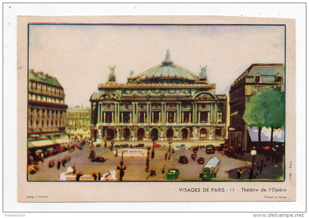 Buvard - Visages De Paris II - Théâtre De L'Opéra - Cine & Teatro