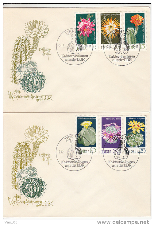 CACTUSSES, COVER FDC, 2X, 1970, GERMANY - Sukkulenten