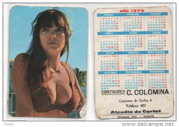 Calendrier 1973 - C. Colomina - Femme (Seins) 73132) - Petit Format : 1971-80