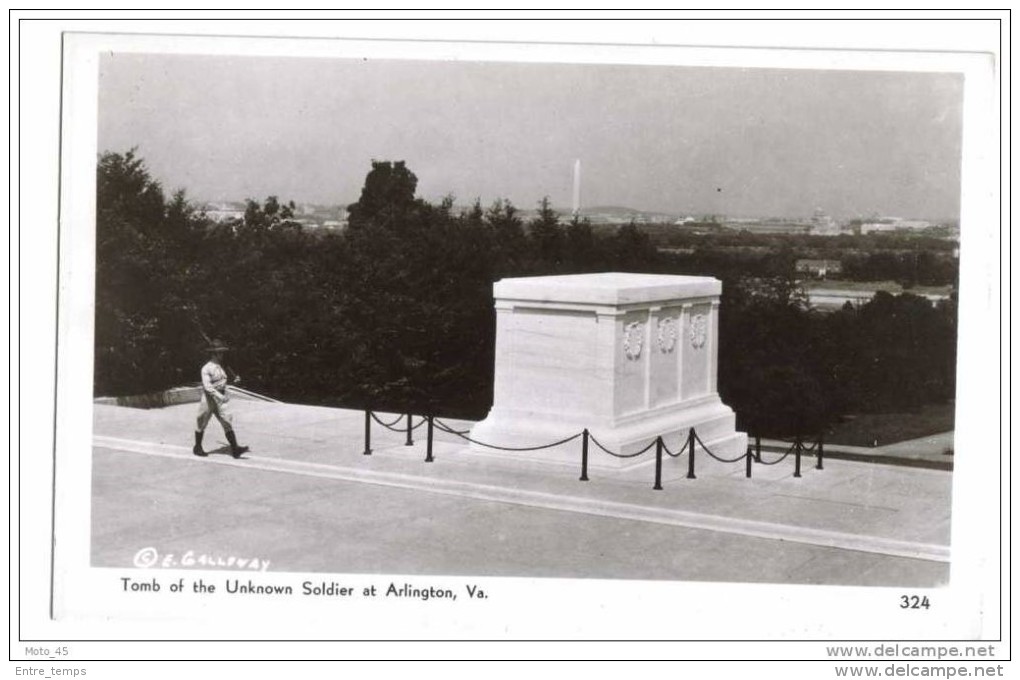 Post Card Photo Arlington Tomb Soldier Unknown - Arlington