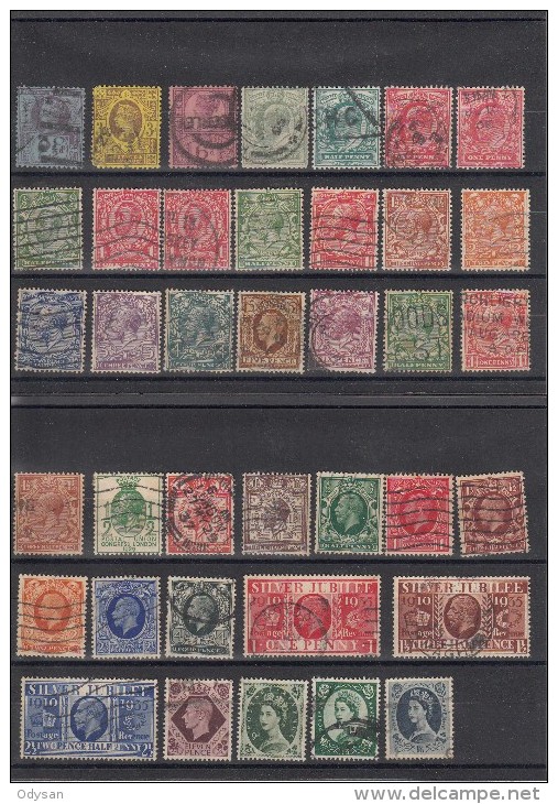 Lot De 38 Timbres De Grande-Bretagne - Sammlungen