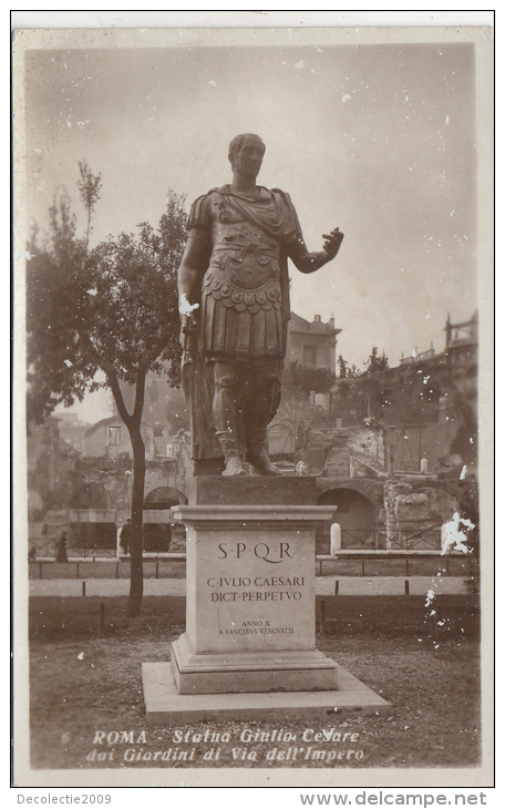 BF32474 Roma Statuaa Giulio Cesare Doi Giardini Di Via De Italy Front/back Image - Parques & Jardines