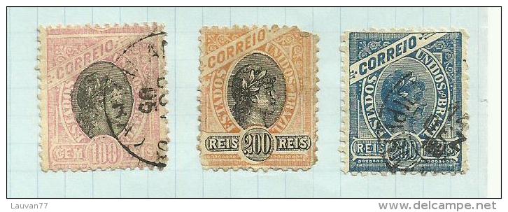Brésil N°82, 83, 118, 84, 85 Cote 4.10 Euros - Used Stamps