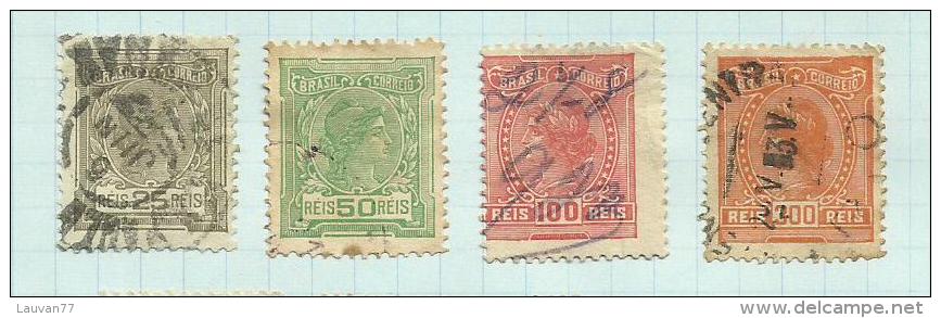 Brésil N°153, 154, 155, 157 Cote 4.20 Euros - Used Stamps