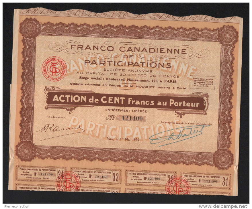 Franco-Canadienne De Participations (CANADA) (E) - Other & Unclassified