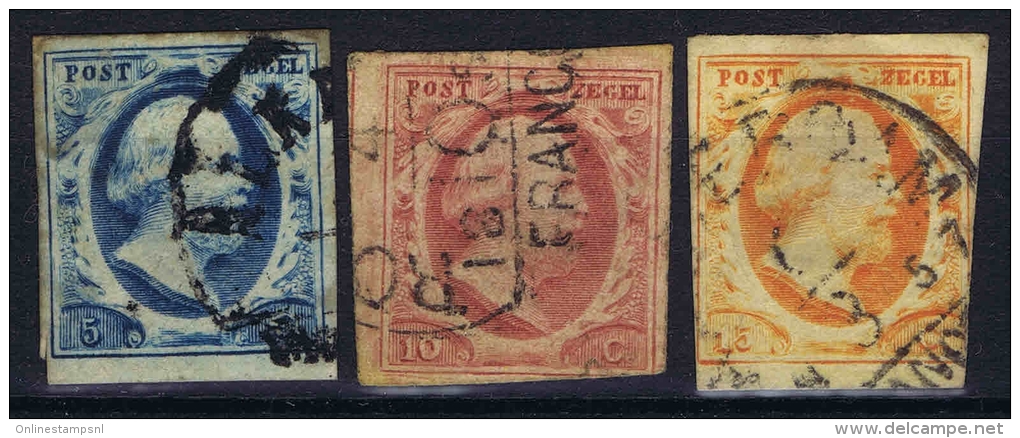 Netherlands: 1852, NVPH 1 - 3 Used , B Choise - Gebruikt