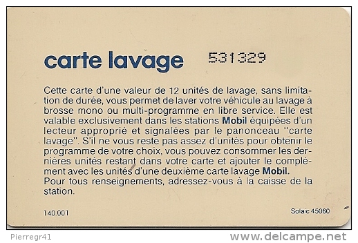 CARTE-PUCE-SO3--LAVAGE-MOBIL-12-UNITES-TBE - Lavage Auto