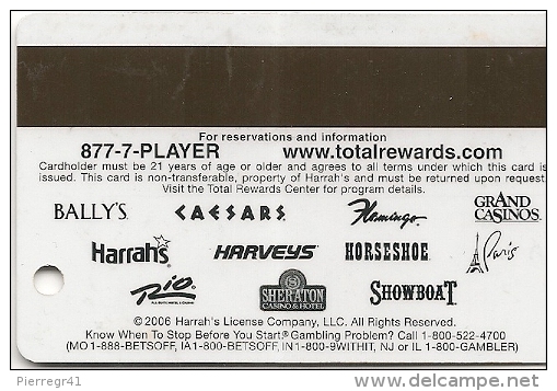 CLE-MAGNETIQUE-USA-HOTEL-TOTAL REWARDS DIAMOND-LAS VEGAS-TBE - Tarjetas-llave De Hotel