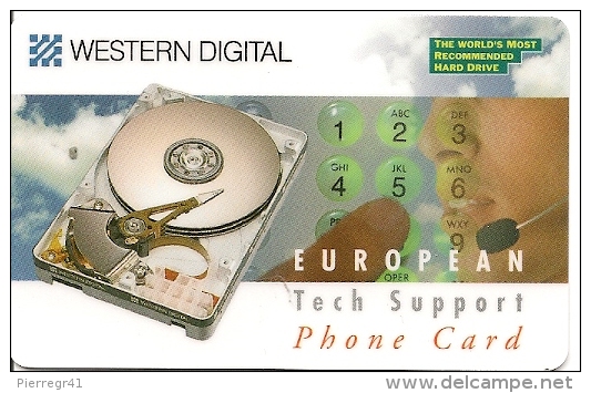 CARTE-PREPAYEE-USA-WESTERN DIGITAL-01/02/2000 -GR ATTE- TBE - Otros & Sin Clasificación