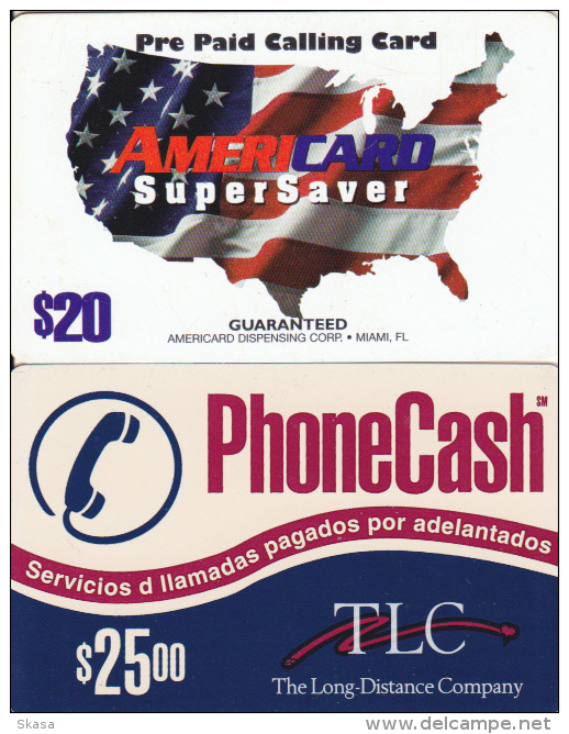 2 Cartes USA SuperSaver Et TLC PhoneCash - Sonstige & Ohne Zuordnung