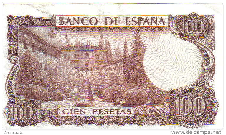 BILLETE ESPAÑA  - 100 PESETAS  1970 - [ 4] 1975-… : Juan Carlos I