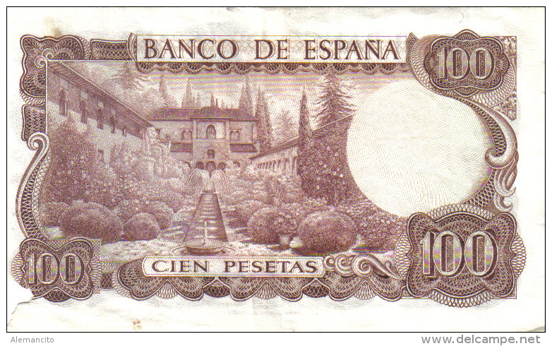 BILLETE ESPAÑA  - 100 PESETAS  1970 - [ 4] 1975-… : Juan Carlos I