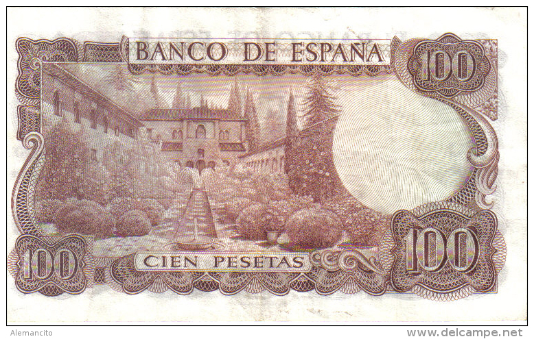 BILLETE ESPAÑA  - 100 PESETAS  1970 - [ 4] 1975-… : Juan Carlos I