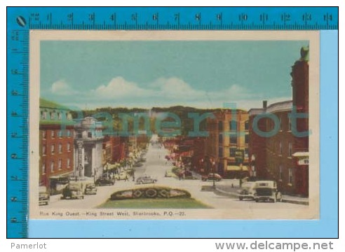 Sherbrooke P. Quebec Canada ( Old Cars At King Street  ) Postcard Carte Postale 2 Scans - Sherbrooke