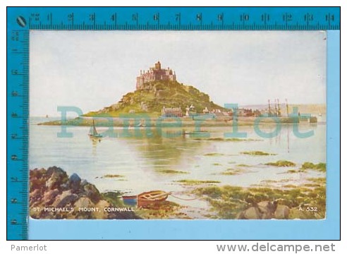 Cornwall England ( St. Michael's Mount ) Postcard Carte Postale 2 Scans - St Michael's Mount