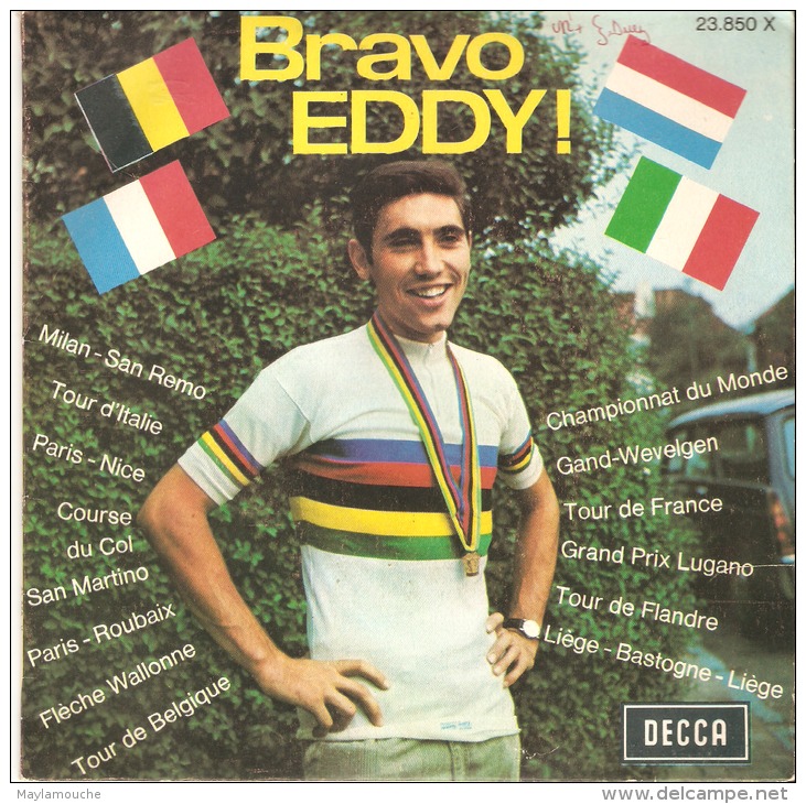 Merckx Eddy Vynile  Tres Tres Rare (cyclisme Velo - 45 Rpm - Maxi-Singles