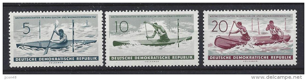 Germany (DDR) 1961  Weltmeisterschaften In Wildwasserrennen  (**)  MNH  Mi.838 -840 - Ungebraucht