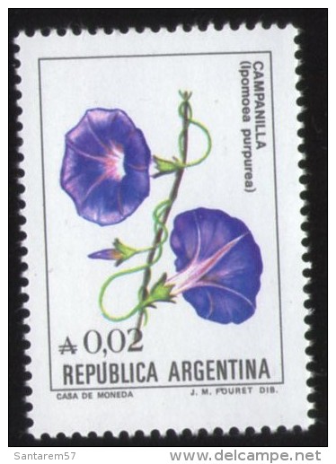 Argentine 1985 Neuf Stamp Flower Fleur Ipomoea Purpurea Volubilis - Neufs