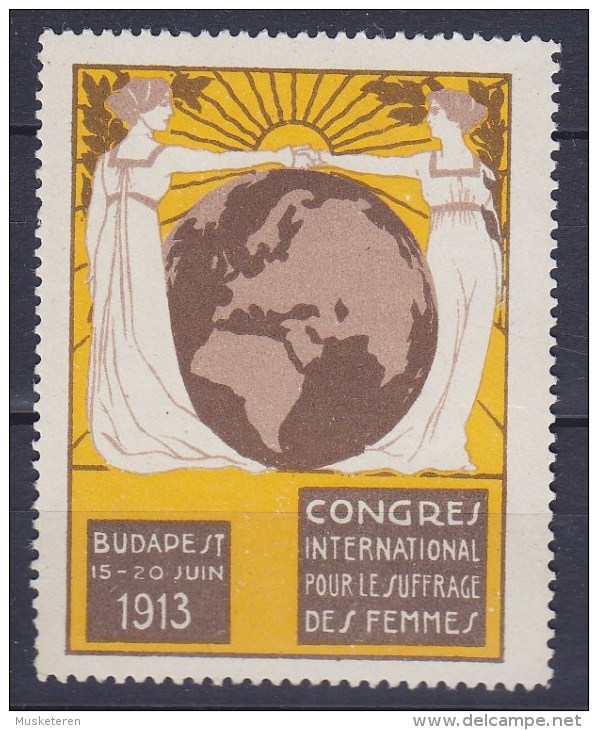 France 1913 Budapest CONGRES International Pour Le Suffrage Des Femmes Label Vignette MNH(**) - Autres & Non Classés