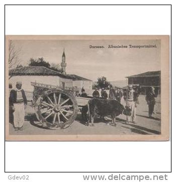 REURPTP1790-LFTD2659. TARJETA POSTAL DE ALBANIA.Carro De Bueyes El El Pueblo. - Albania