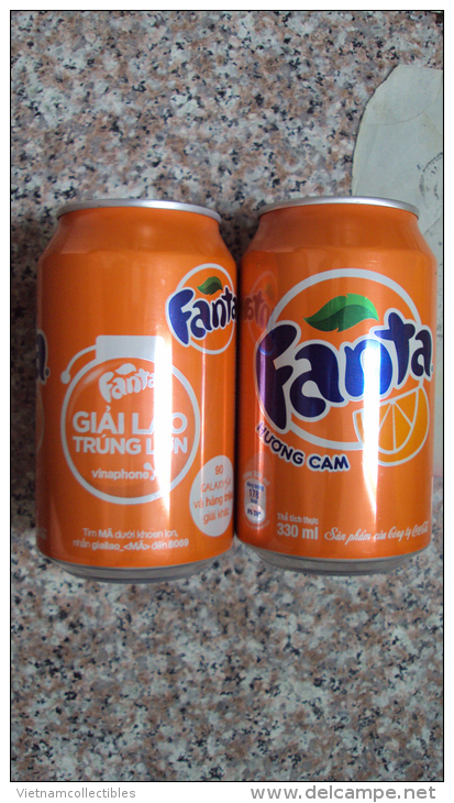 Vietnam Viet Nam Empty Fanta Coca Cola 330ml Can - Design For Promotion In 2014 - Latas